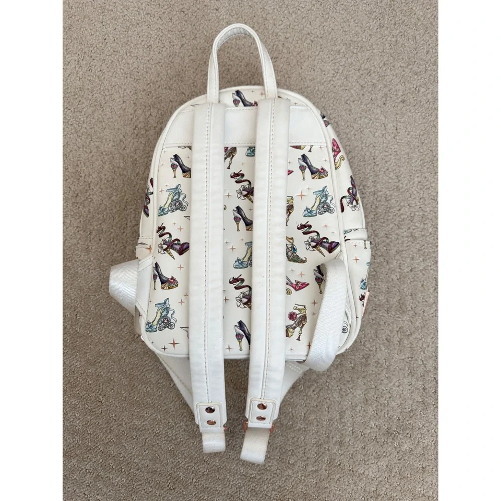 Disney Loungefly EXCLUSIVE Princess Runway Shoe Mini Backpack Rose Gold Hardware